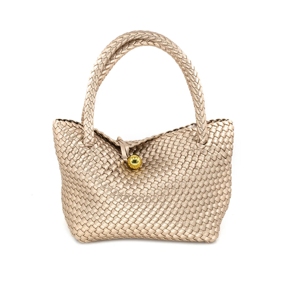 Gold Ball Woven Tote Bag