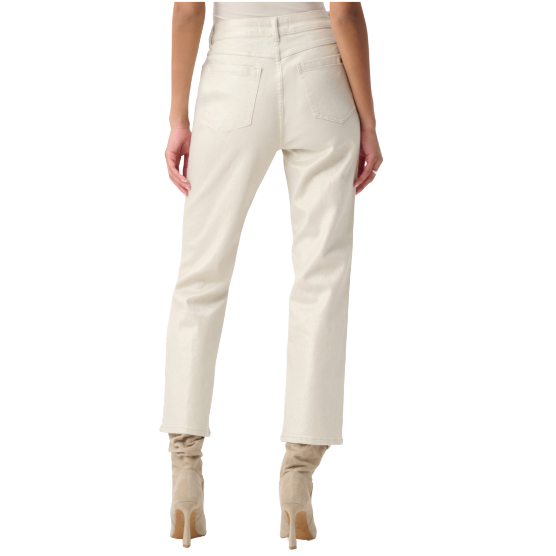 Joseph Ribkoff Straight Metallic Jeans