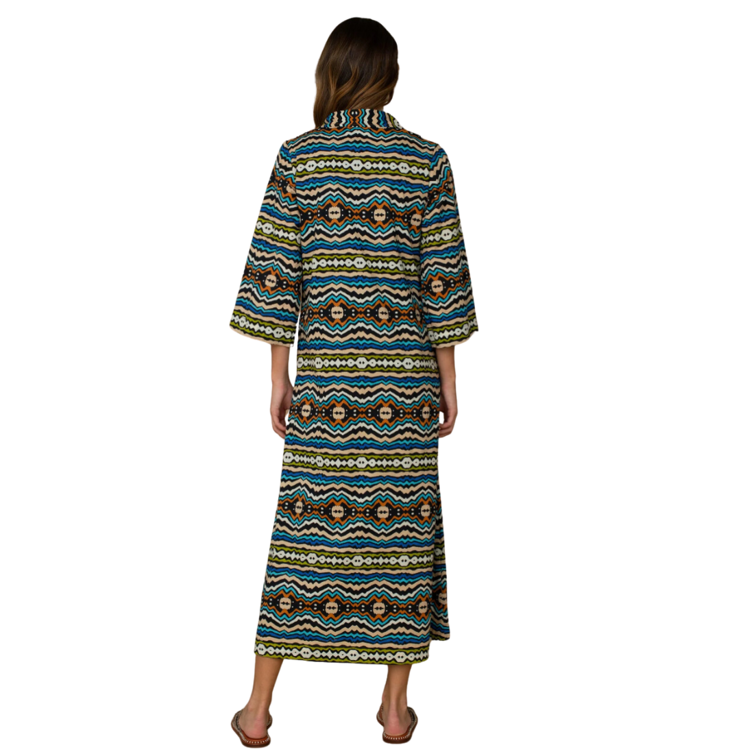 Elizabeth James Talia Dress Ikat Stripe