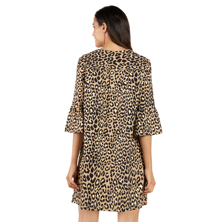 Jude Connally Kerry Dress Cheetah Gold