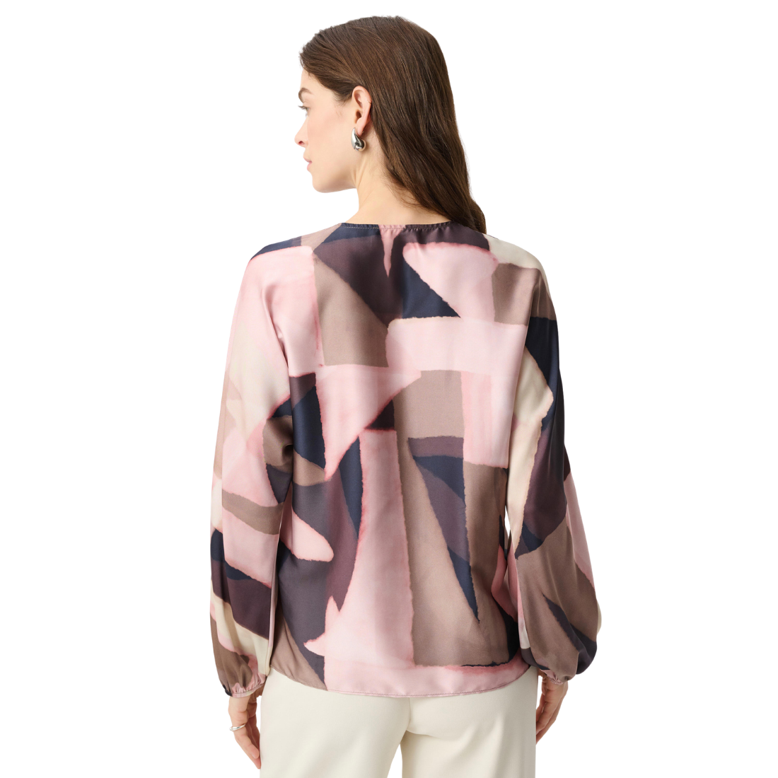 Joseph Ribkoff Geometric Satin Top