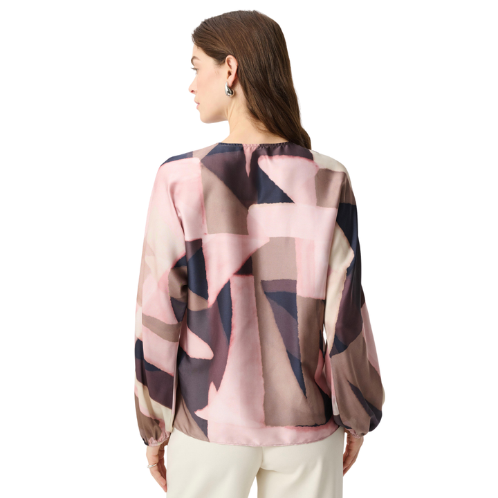 Joseph Ribkoff Geometric Satin Top