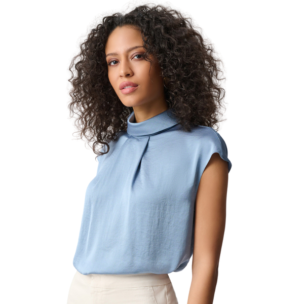 Joseph Ribkoff Satin Turtleneck Top
