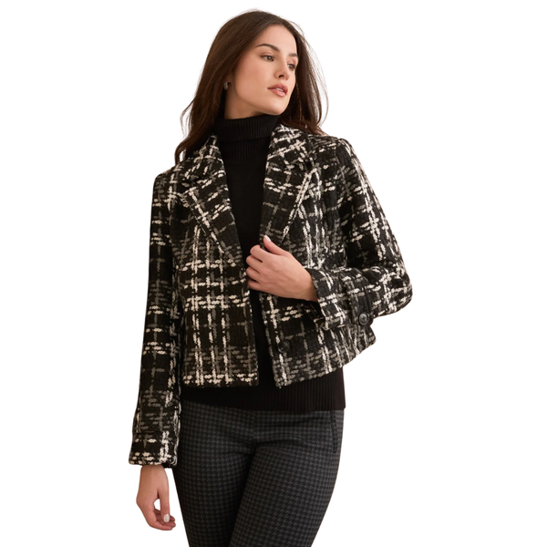 Tribal Crop Tweed Blazer