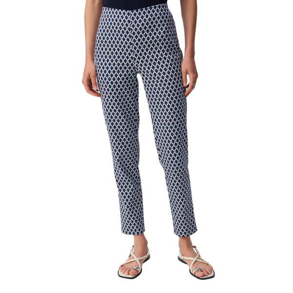 Joseph Ribkoff Jacquard Geometric Print Slim Fit Pants