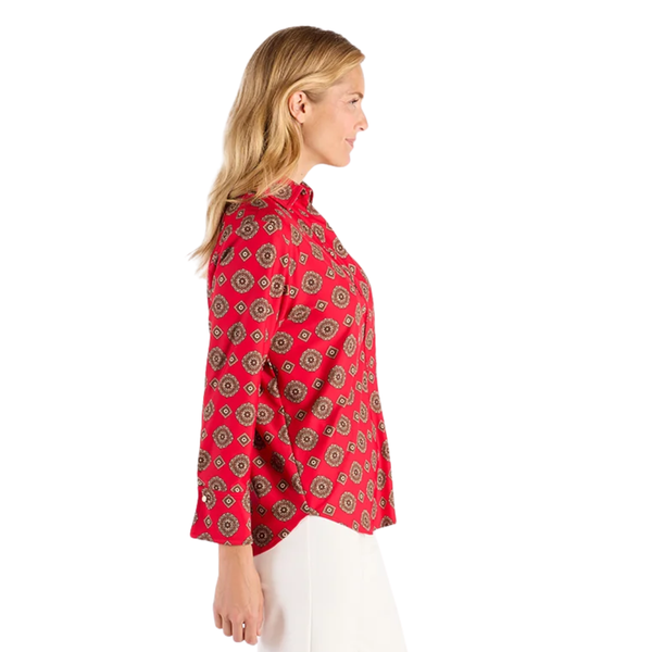 Jude Connally Francine Top Medallion Red