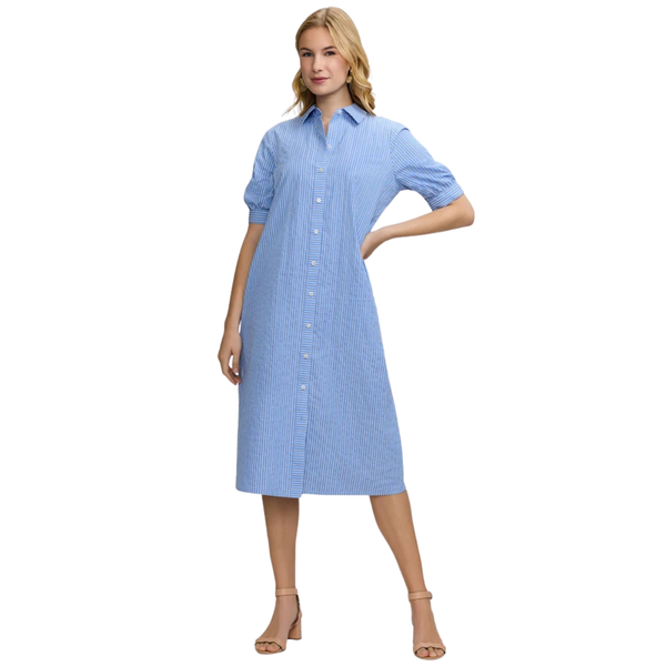 Foxcroft Esther Midi Striped Dress