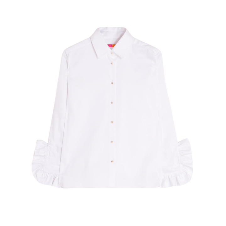Vilagallo White Ruffle Blouse