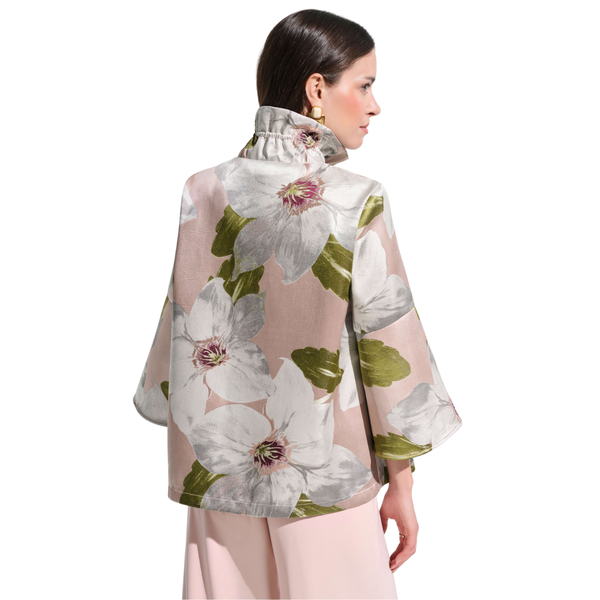 Joseph Ribkoff Floral Jacquard Trapeze Jacket