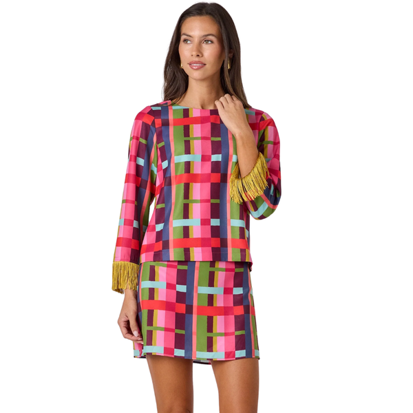 Crosby Maya Top Plaid