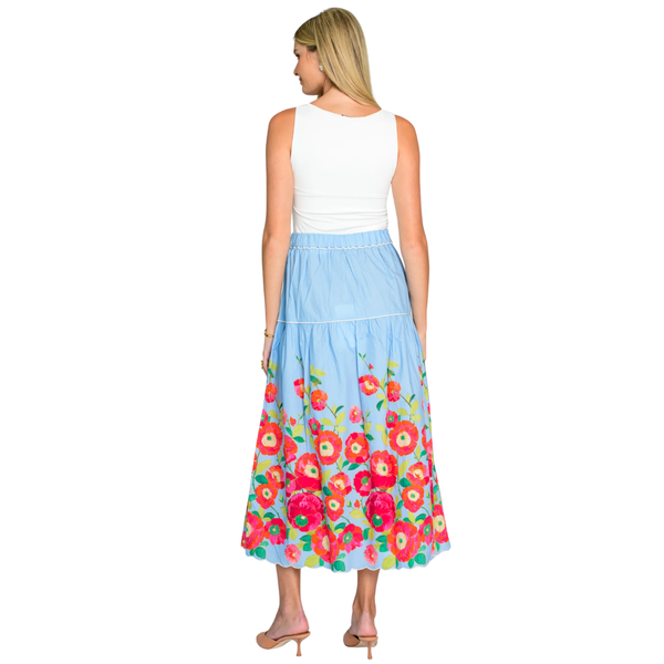 Elizabeth James Phoebe Skirt Poppy Patch Blueberry