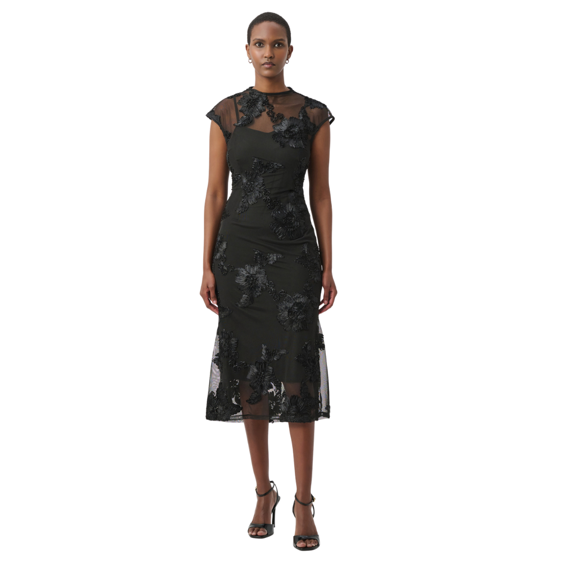Joseph Ribkoff Embellished Trumpet Dress