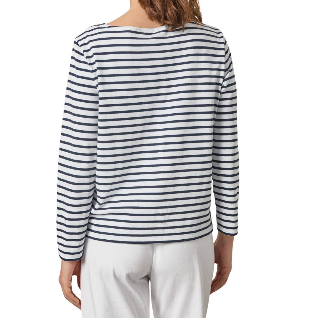 Lilla P Easy Boatneck Navy Stripe