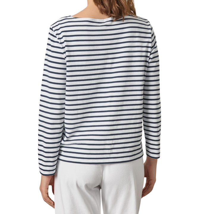 Lilla P Easy Boatneck Navy Stripe