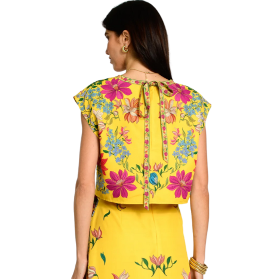 Elizabeth James Jackie Top Tapestry Yellow