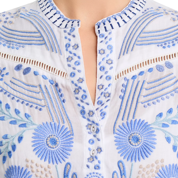 Johnny Was Western Trim Henley Dress
