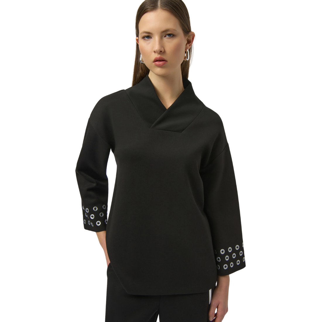 Joseph Ribkoff Scuba Grommet Hem Top