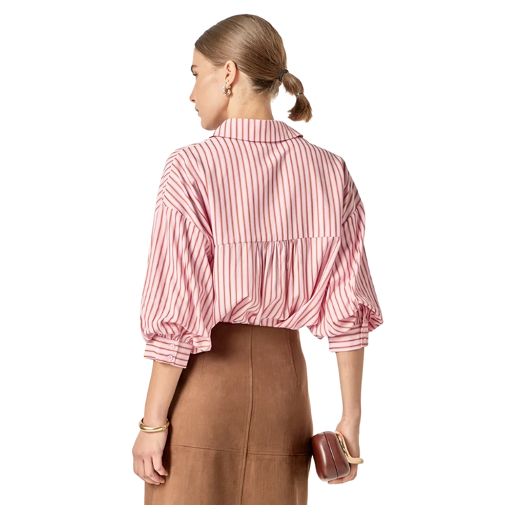 Salmon Stripe Balloon Top