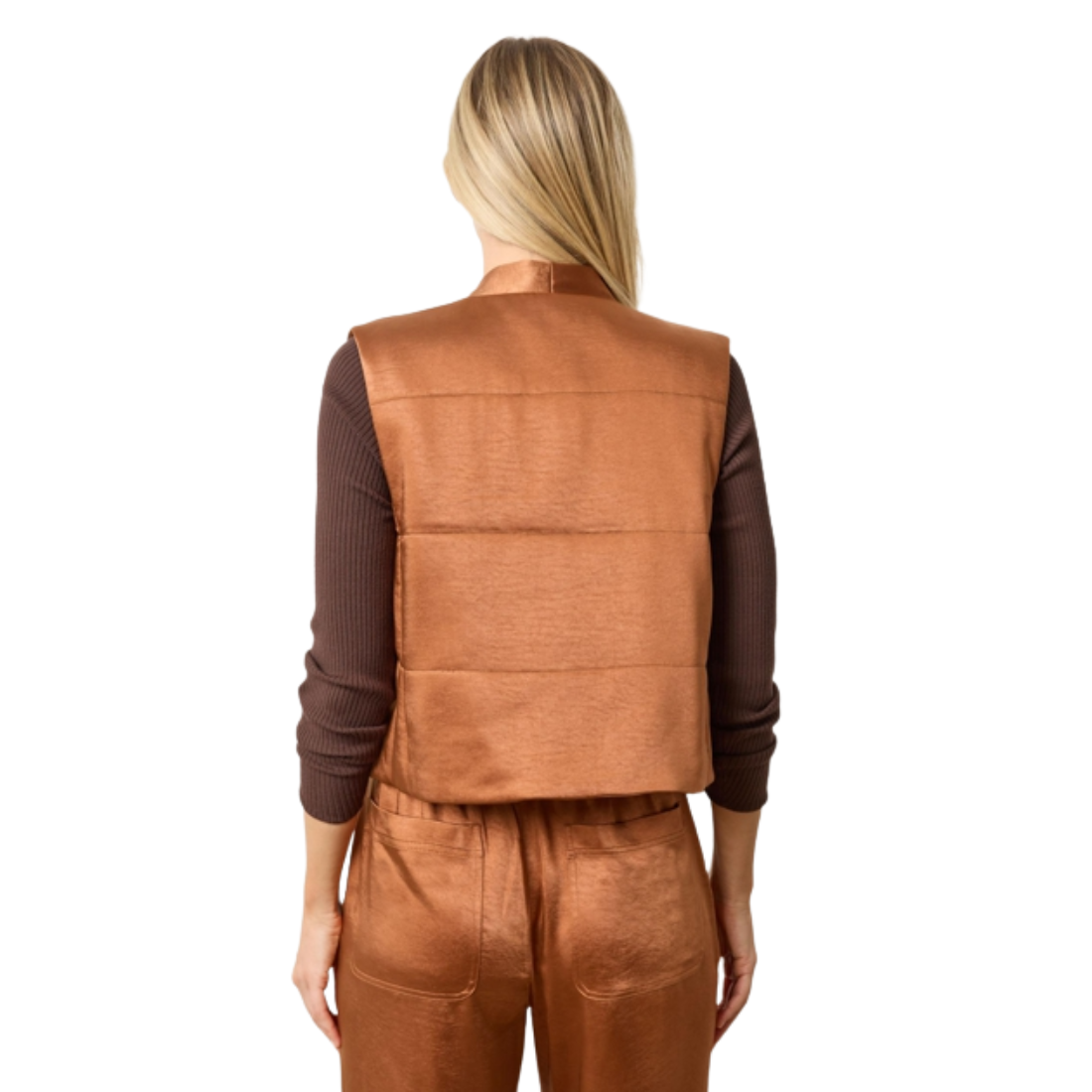 Lilla P Satin Quilted Vest