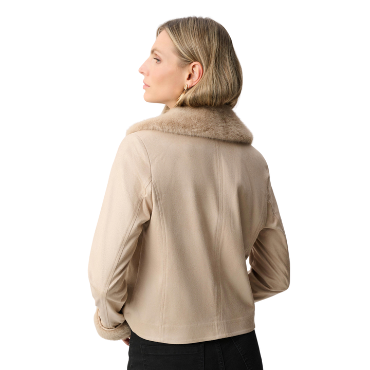 Joseph Ribkoff Foiled Suede Fur Jacket