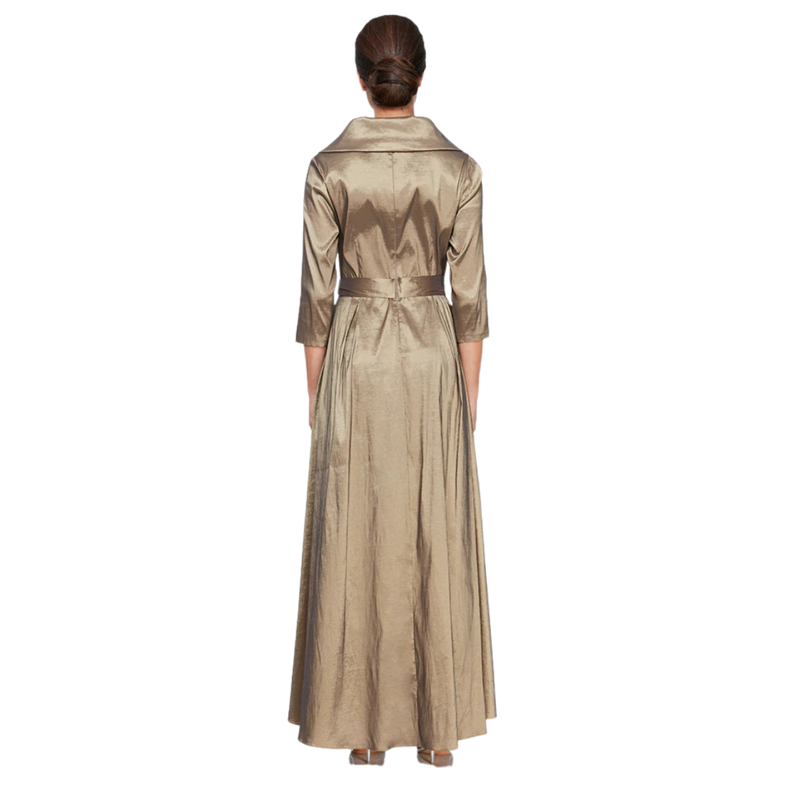 Alex Evenings Portrait Collar Taffeta Dress