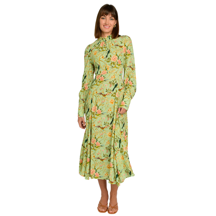 Elizabeth James Morgan Dress Chinoiserie Pear