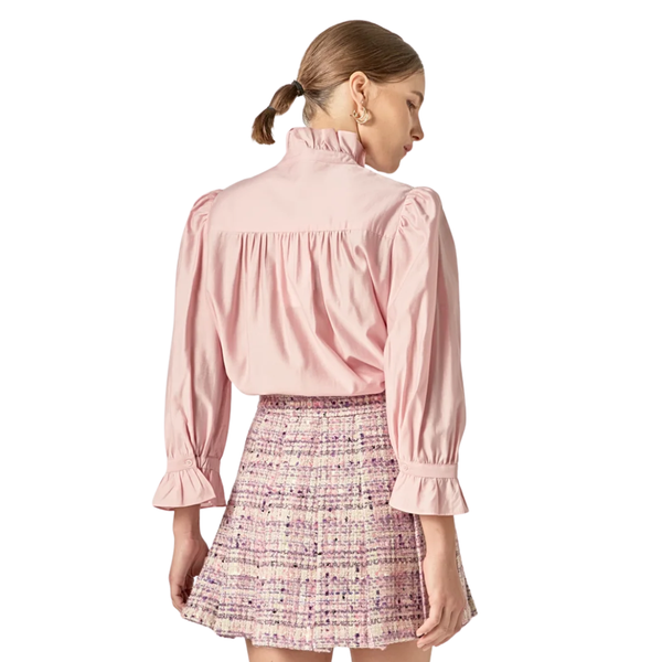 Rosy Ruffle Top
