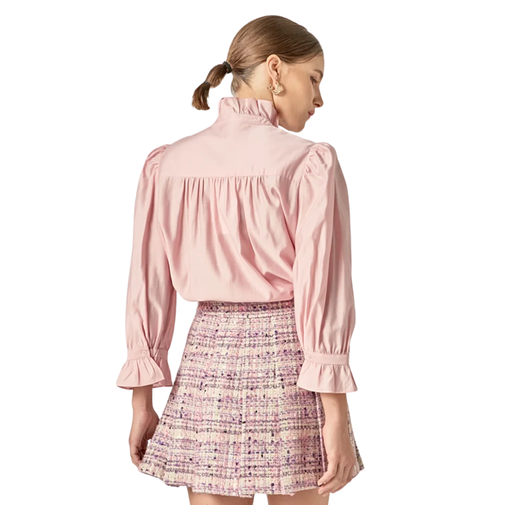 Rosy Ruffle Top