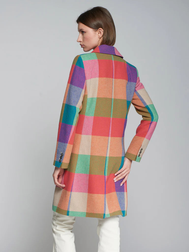 Vilagallo Lian Multi Check Coat