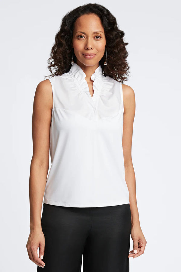 Foxcroft Tammy Ruffle Layering Tank