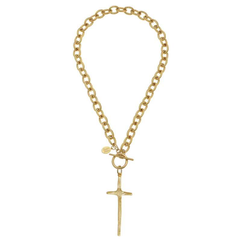 Susan Shaw Tall Cross Toggle Necklace