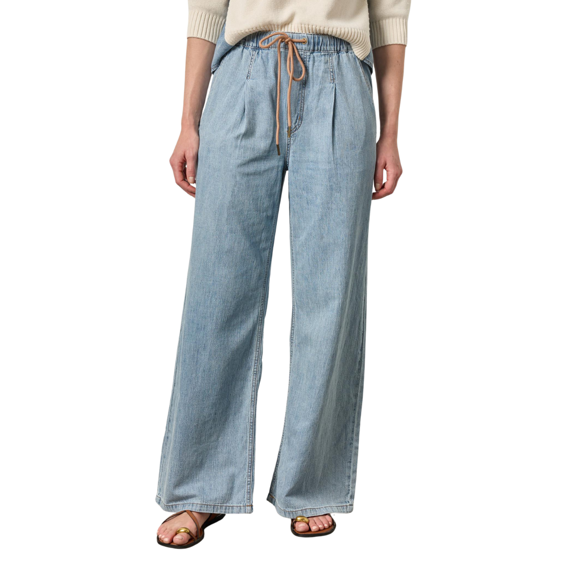 Lilla P Drawstring Denim Pant