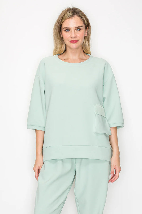 Karen Crepe Knit Top