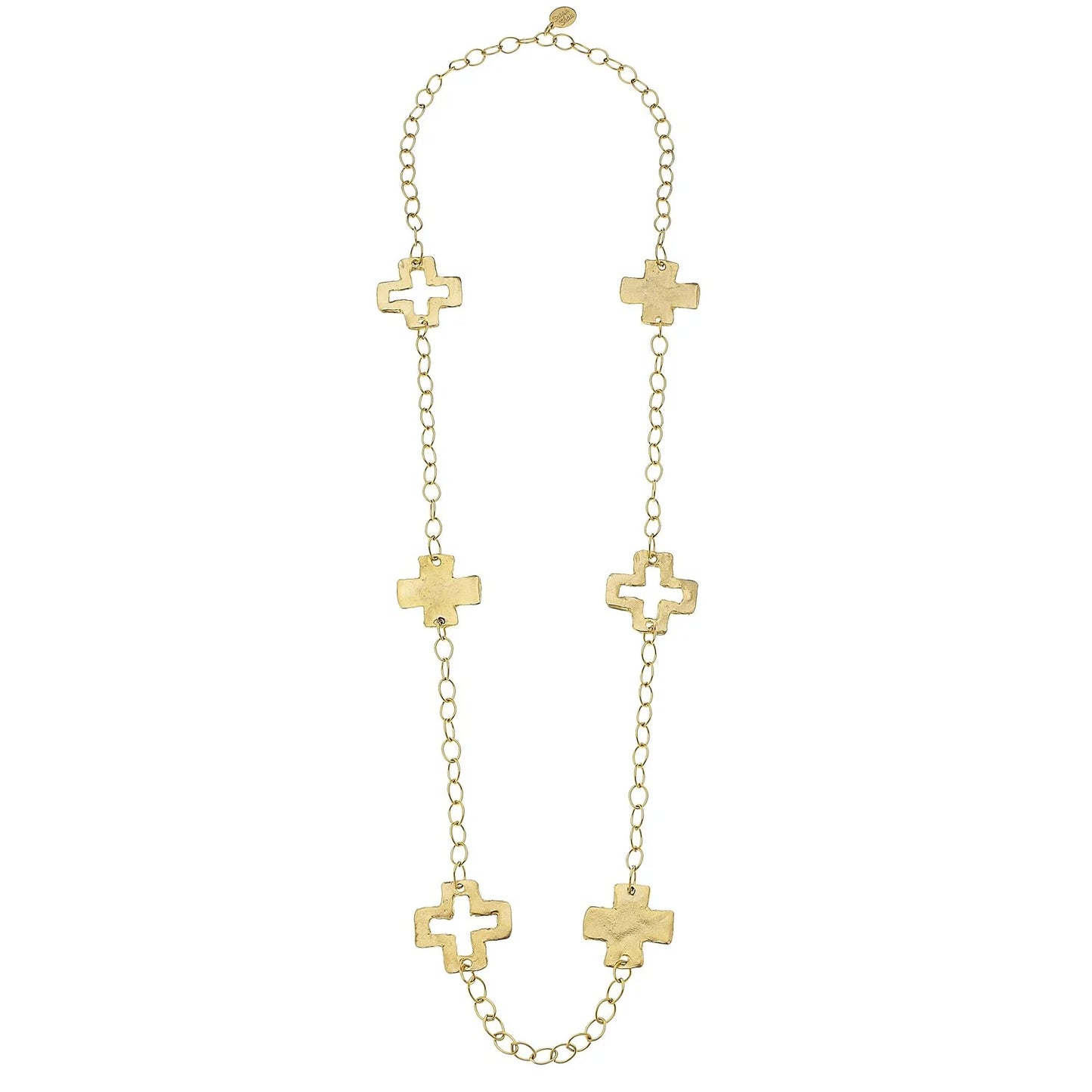 Susan Shaw Long Cross Chain Necklace
