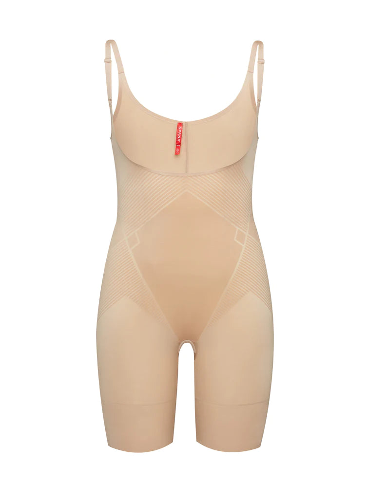 Spanx Open-Bust  Mid-Thigh Bodysuit