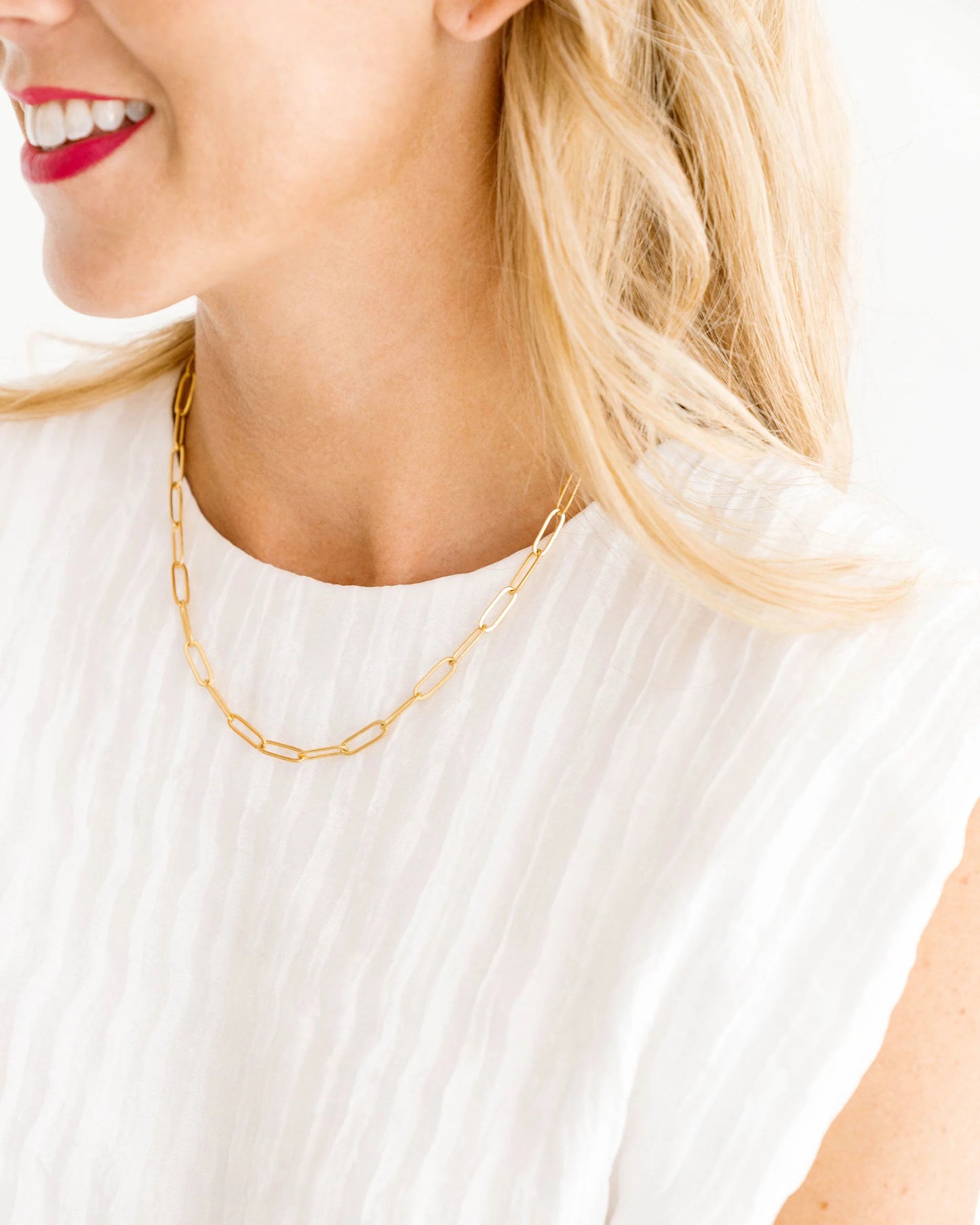 Susan Shaw Medium Paperclip Necklace