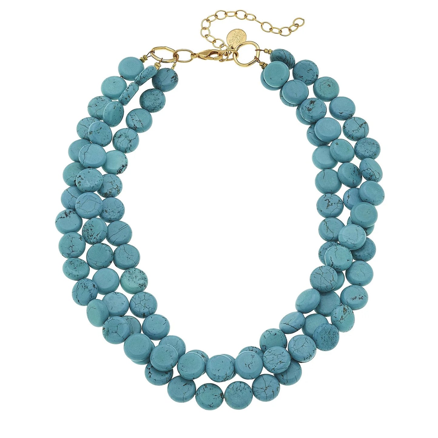 Susan Shaw Triple Strand Turquoise Necklace