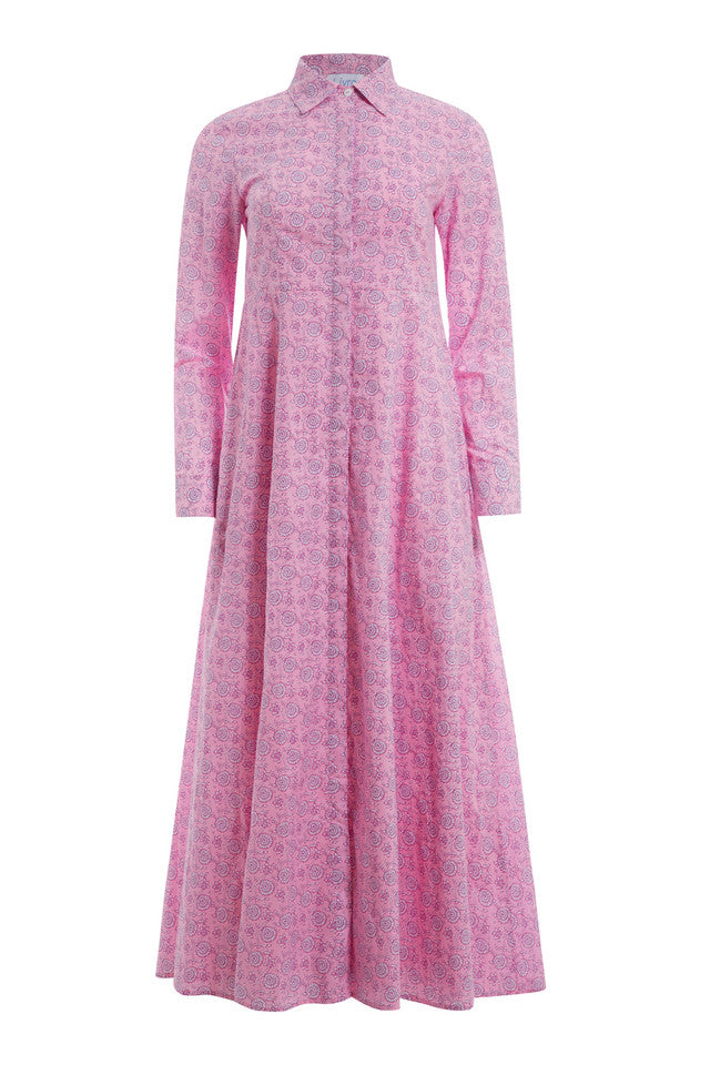 Livro Classic Shirt Dress Pink Vine