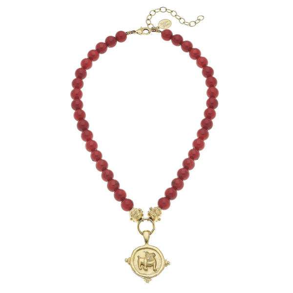 Susan Shaw Bulldog Necklace