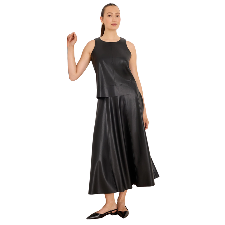 Nic + Zoe Leather Seamed Skirt