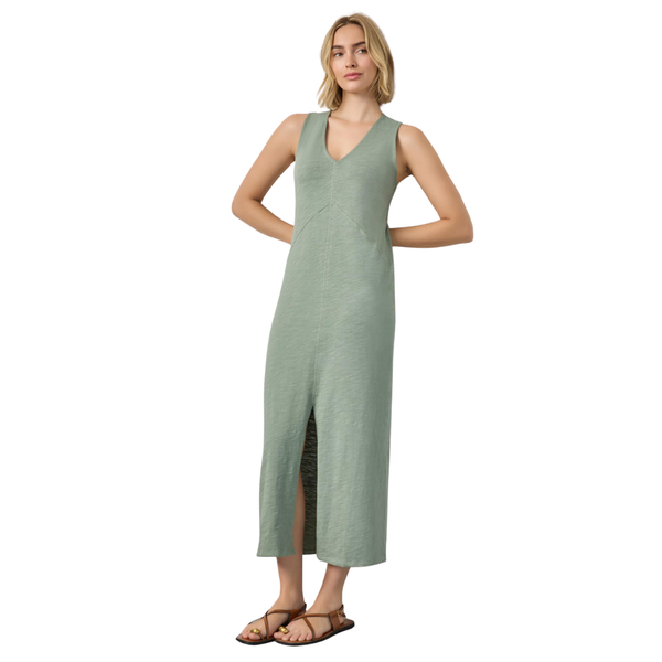 Lilla P V-Neck Seamed Maxi Dress
