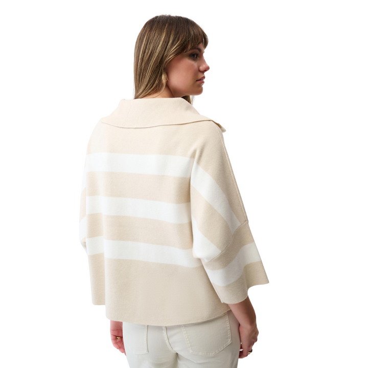 Joseph Ribkoff Quarter Zip Stripe Sweater