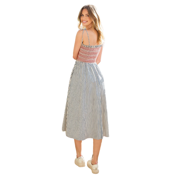 Lake Days Smocked Midi Dress