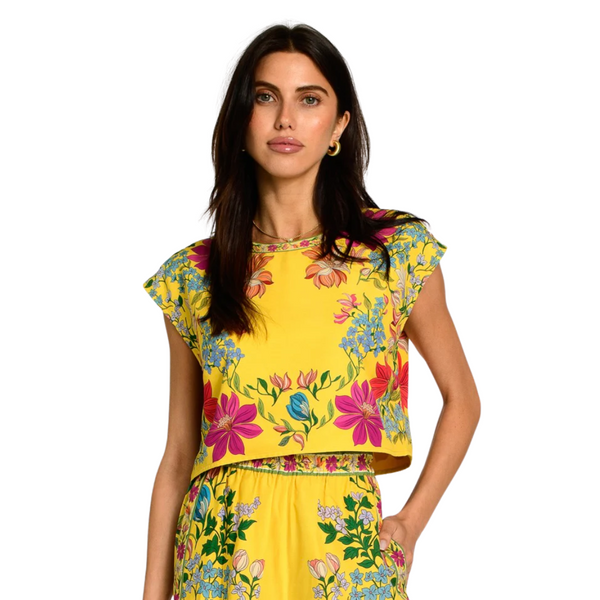 Elizabeth James Jackie Top Tapestry Yellow