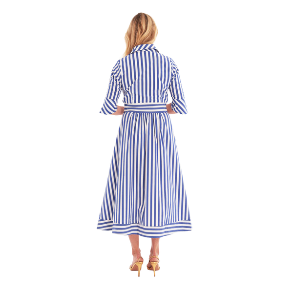 CK Bradley Monaco Dress Navy Stripe