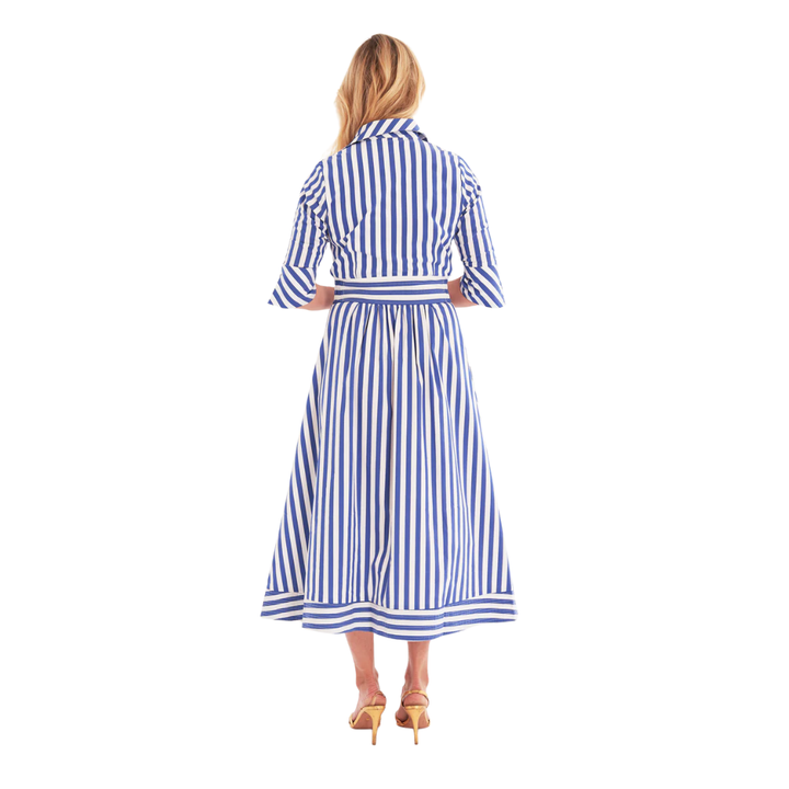 CK Bradley Monaco Dress Navy Stripe
