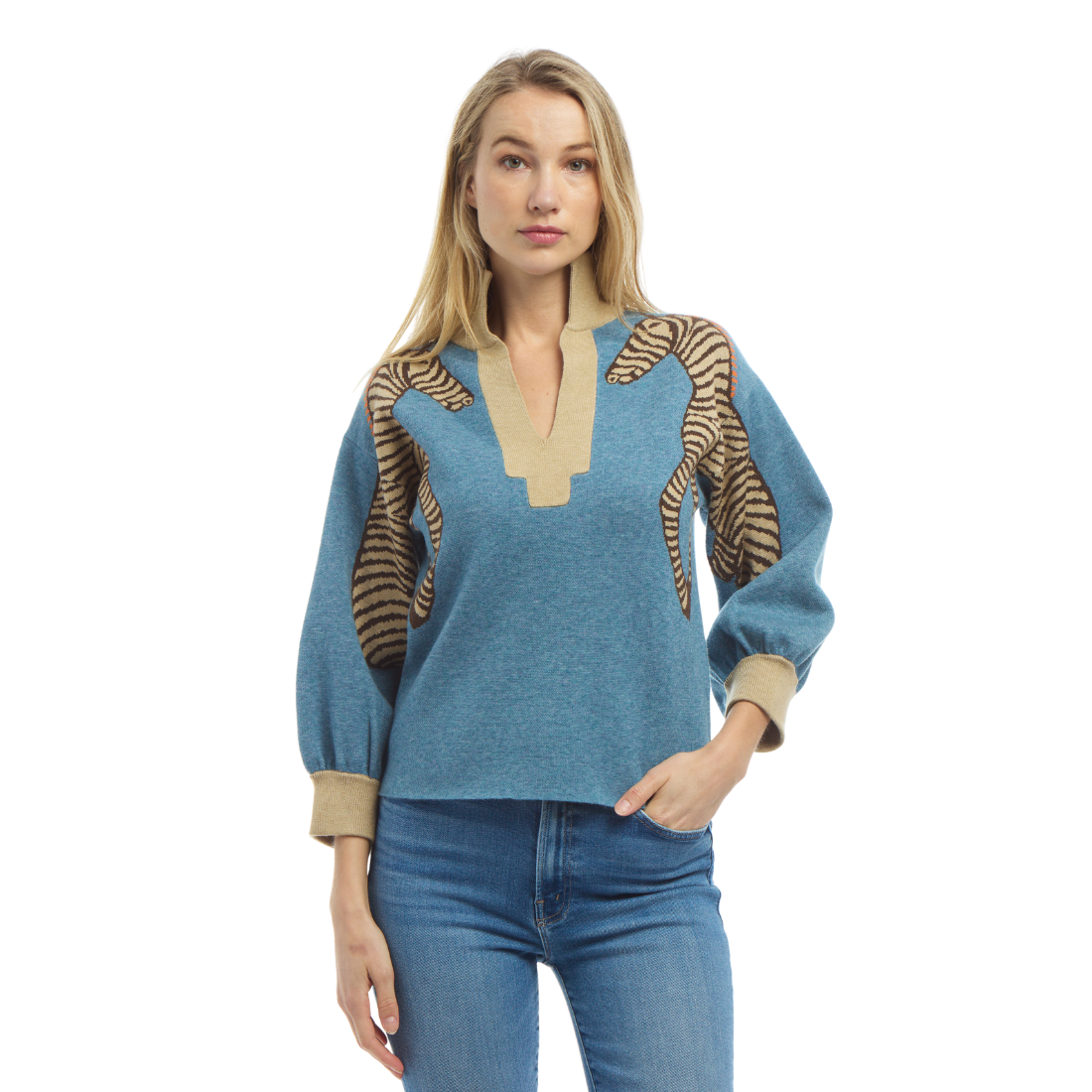 Patty Kim Zebra Knit Sweater