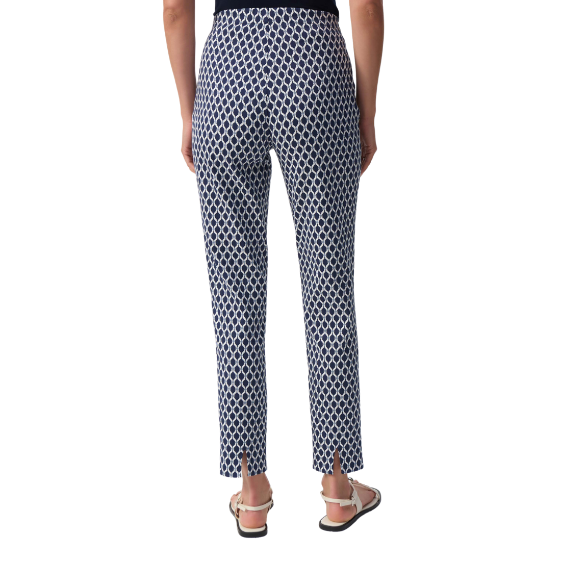 Joseph Ribkoff Jacquard Geometric Print Slim Fit Pants