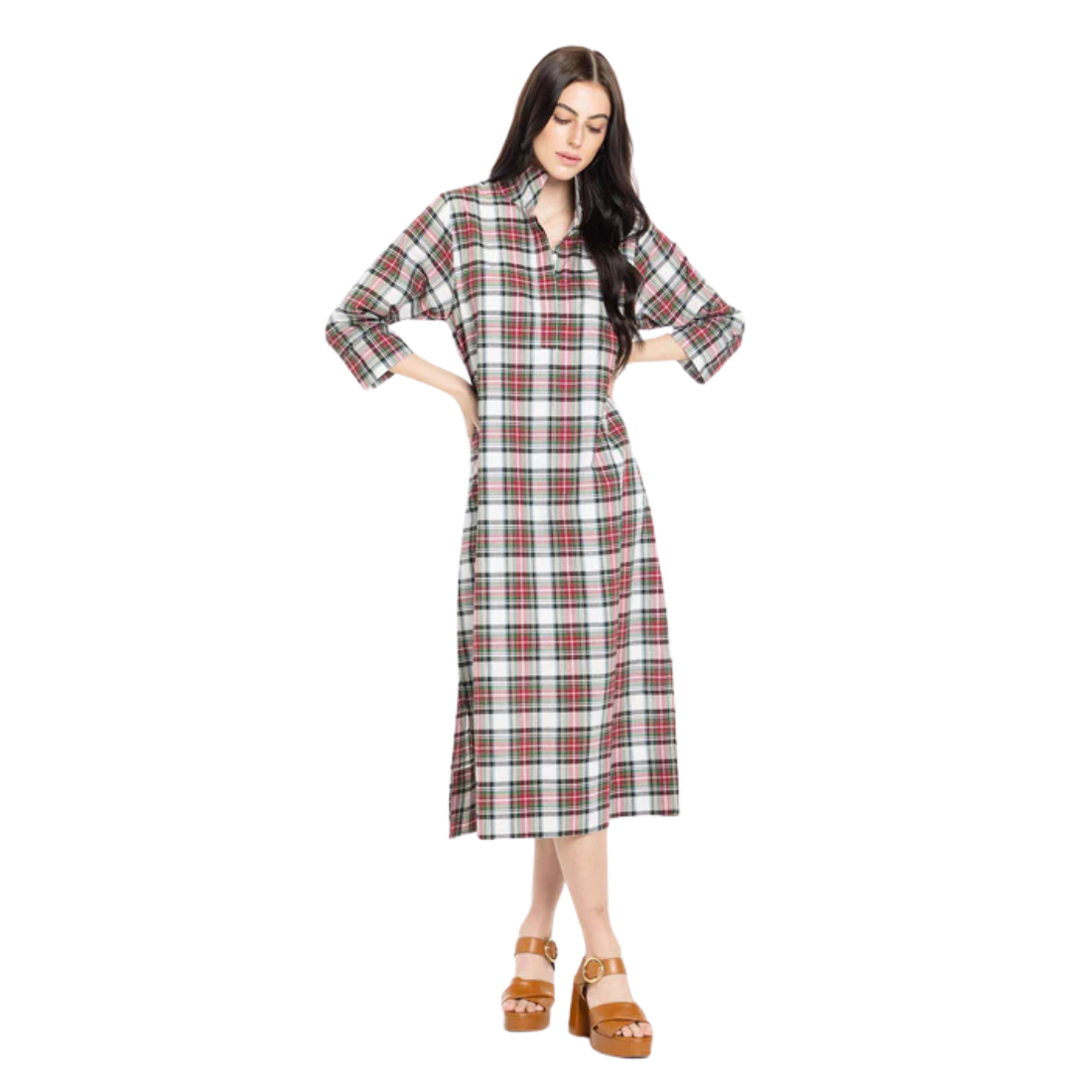 Holly Shae Grace Dress Holiday Plaid