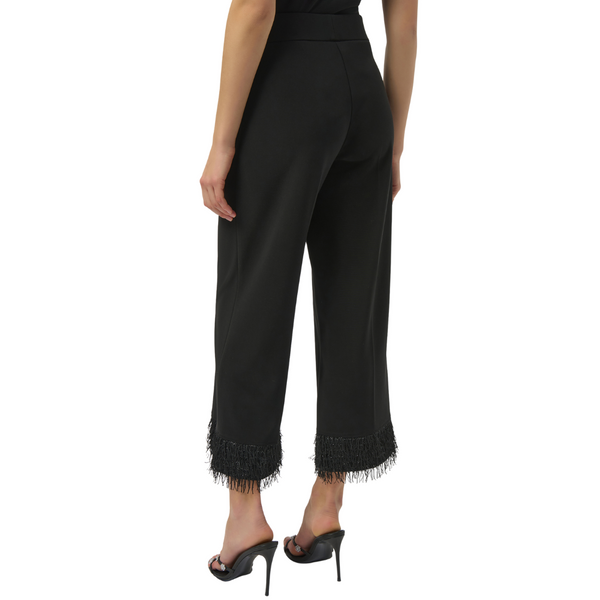 Joseph Ribkoff Novelty Knit Fringe Hem Pant